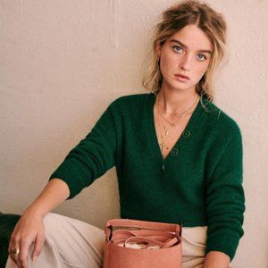 Sezane Willy Jumper Green Size M NWT